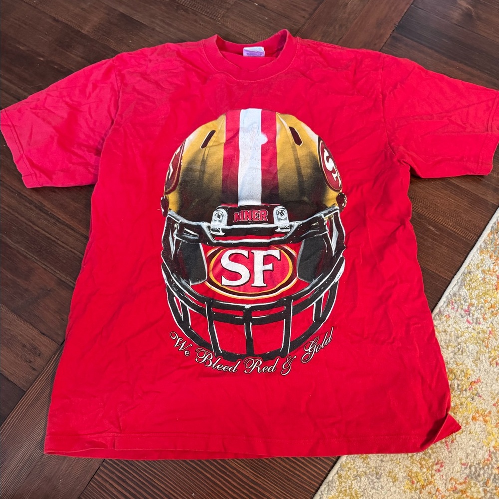 Red SF 49ers Football Graphic T-Shirt